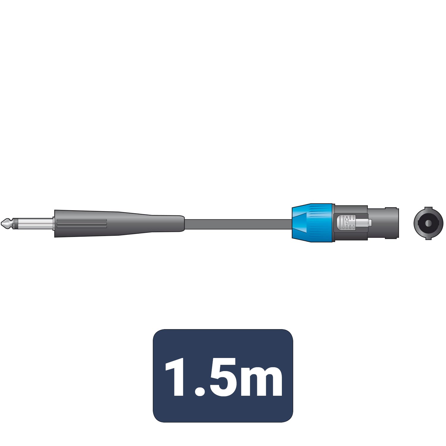 Volume Music Solutions QTX Essential Speaker Leads 6.3mm Mono Jack Plug - Speaker Plug