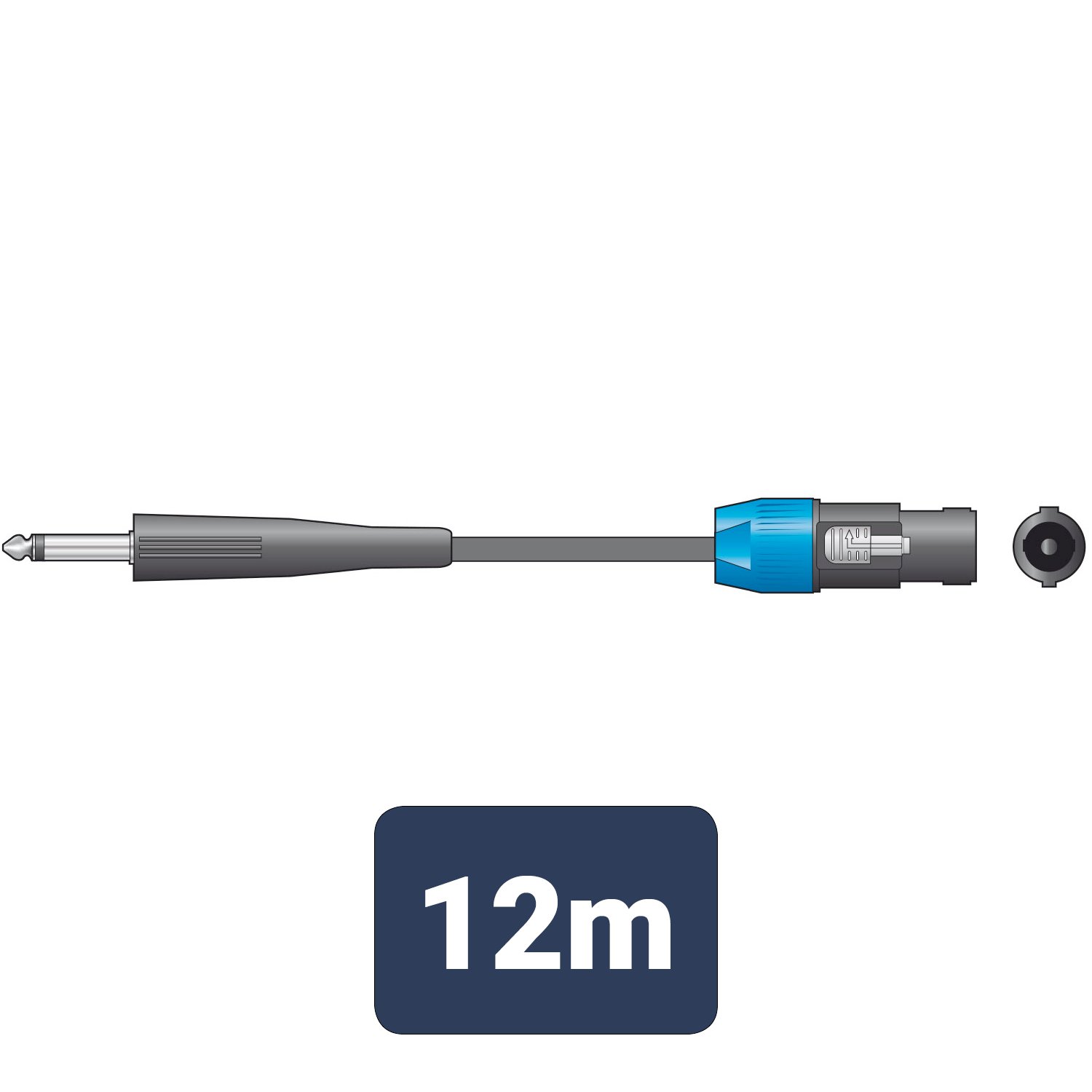 Volume Music Solutions QTX Essential Speaker Leads 6.3mm Mono Jack Plug - Speaker Plug