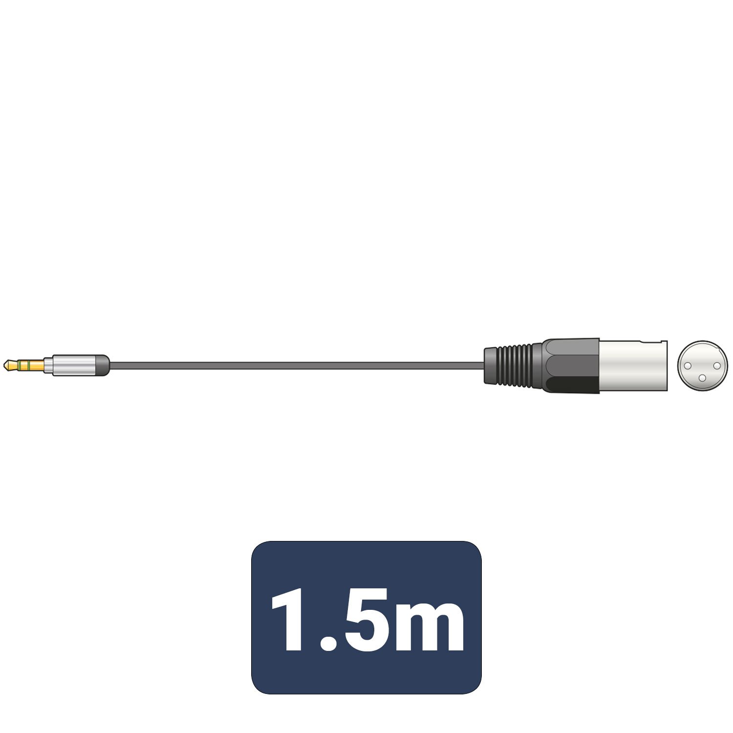 Citronic Classic Audio Lead 3.5mm Stereo Jack Plug - XLR Male MP3-XLR