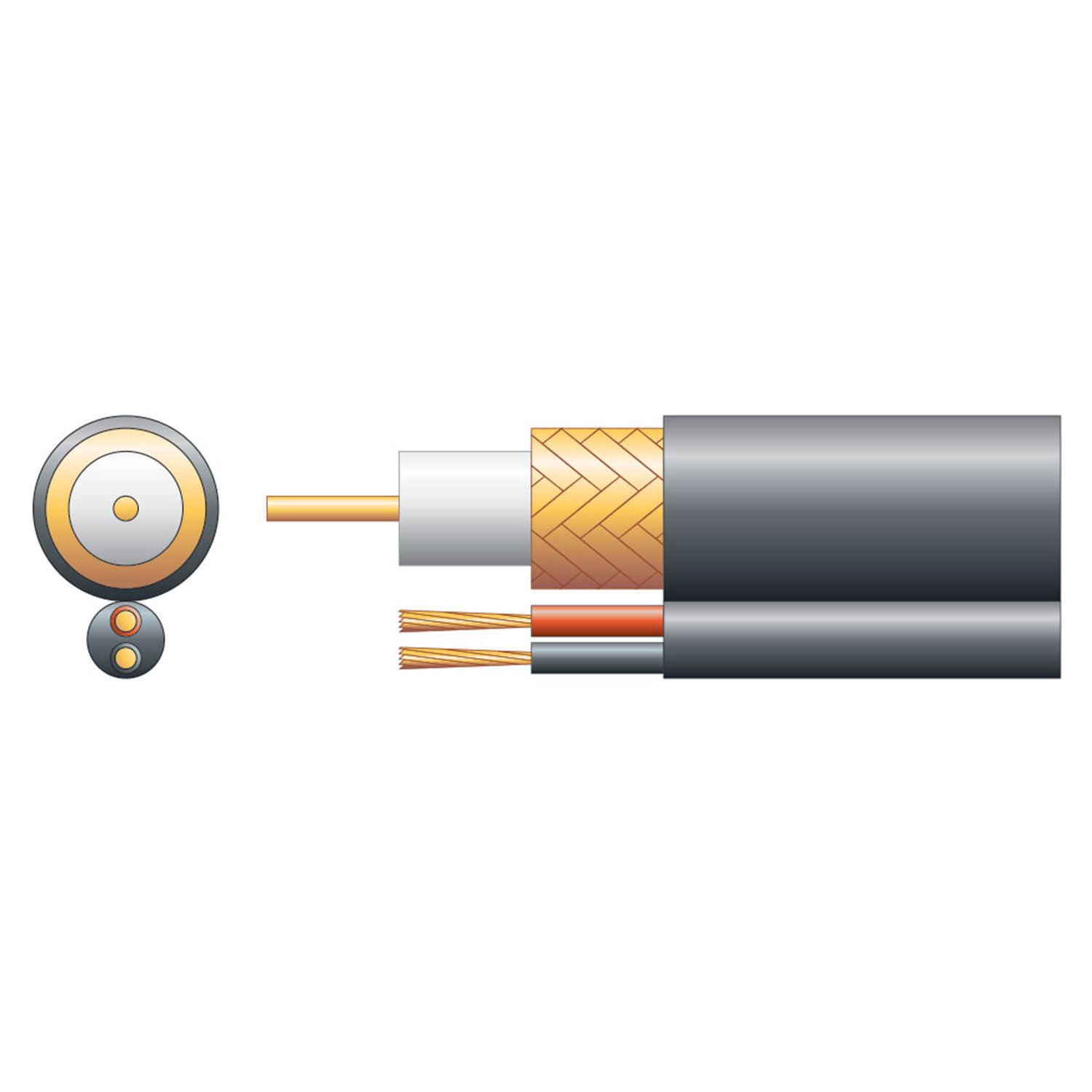 Mercury RG59B/U 75 Ohms Shotgun Coaxial Cable - CCA Braid