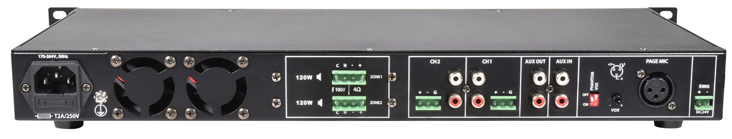 Volume Music Solutions Adastra RMS-series Multi Zone 100V Amplifiers RMS1202