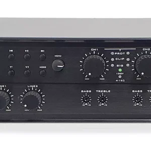 Volume Music Solutions Rondson AM-4240D 4 Zone Matrix Amplifier — 4 x 240W Class D with Media Player, Bluetooth, FM Tuner and RS232 for Multi Zone Commercial PA